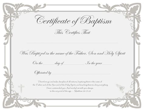 Baptism Certificate Template Beautiful Download Printable Pdf