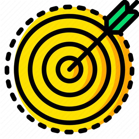 Business Focussed Sales Target Yellow Icon Download On Iconfinder