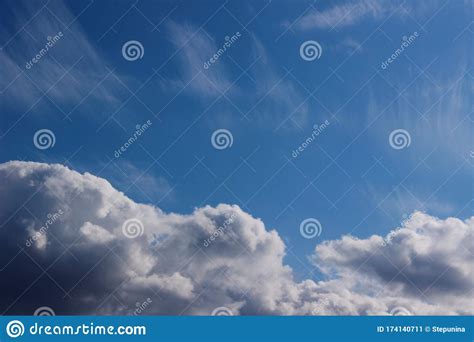 Blurry Image Of Cloudy Sky Blue Sky And White Clouds Abstract Nature