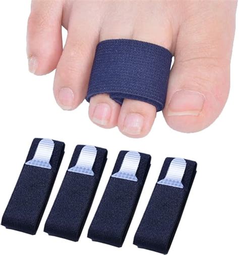 Sumifun Elasticity Toe Splint 4 Packs Of Toe Wraps For Broken Toe