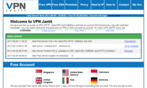 Virtual private network atau vpn merupakan salah satu cara melindungi data pribadi di dunia maya, dengan cara menghubungkan perangkat ke banyak titik akses di lokasi yang berbeda. Cara buat akun premium SSH/VPN gratis di situs VpnJantit ...