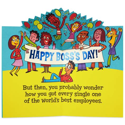 Worlds Best Boss And Employees Funny Bosss Day Card From Us