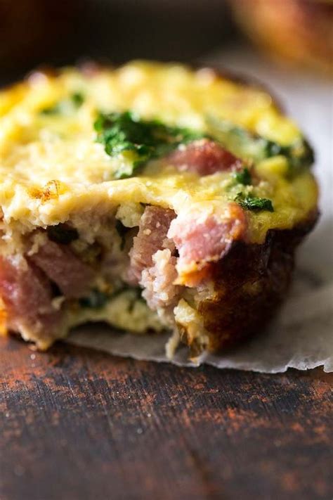 Some veggies will add fiber, vitamins, minerals, and. Egg Muffins with Ham, Kale and Cauliflower Rice (Paleo ...