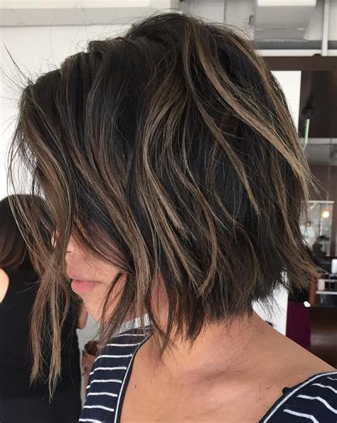 The most popular are haircuts for short hair and medium length. 20 Inspirations of Disheveled Brunette Choppy Bob Hairstyles