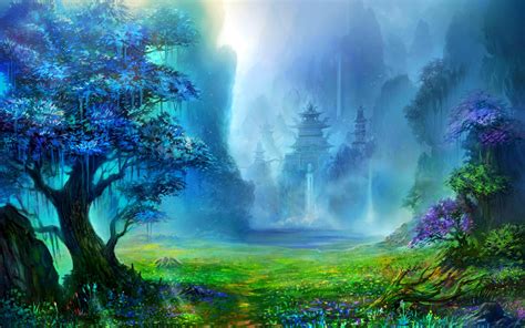 3840x2160 pubg 4k game art Wallpaper : sunlight, trees, landscape, forest, mountains, waterfall, digital art, fantasy art ...