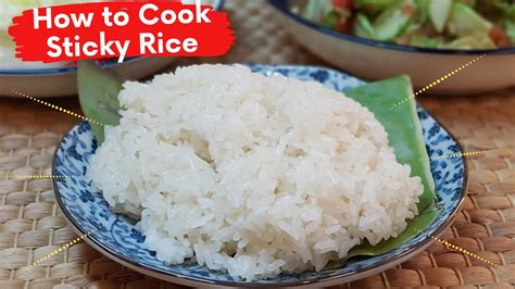 How To Cook Sticky Rice Glutinous Rice Youtube