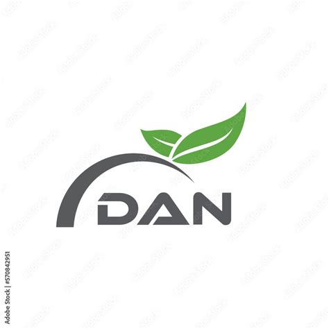 Dan Letter Nature Logo Design On White Background Dan Creative