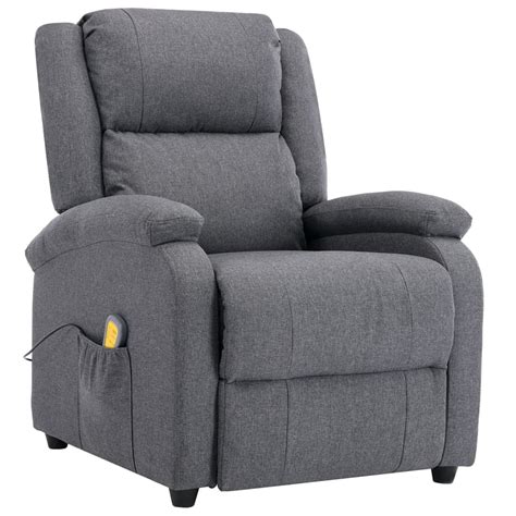 Vidaxl Massage Chair Electric Massaging Recliner Chair For Elderly Fabric