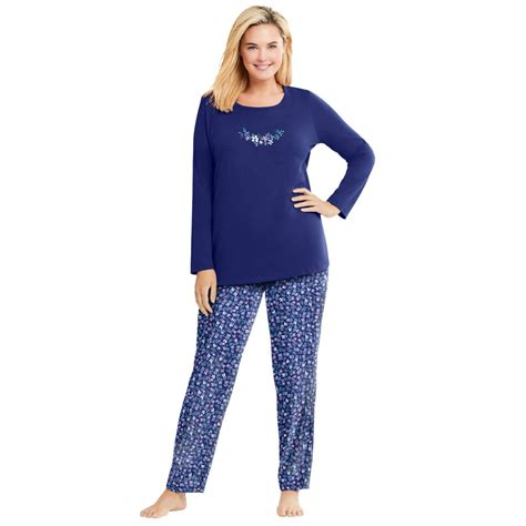 Dreams And Co Dreams And Co Womens Plus Size Petite Long Sleeve Knit