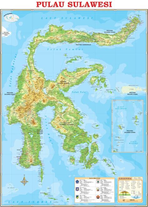 Peta Sulawesi Hd Barat Selatan Tengah Utara Tenggara Ukuran