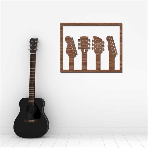 Guitar Wooden Wall Decor Music Wall Art Home Decor Music Etsy