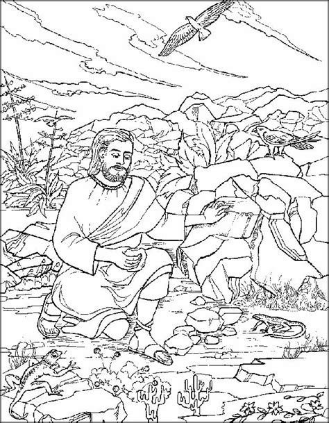 Coloring pages on the temptation of jesus in the desert. Jesus is Tempted in the Desert Coloring Pages
