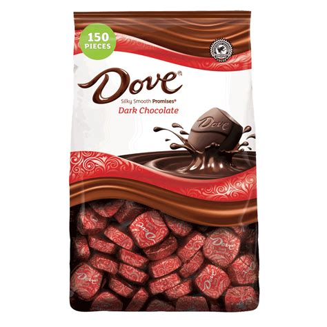 Dove Promises Dark Chocolate Candy 4307 Ounce 150 Piece Bag Walmart