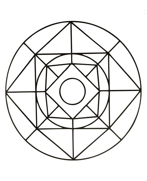 Simple Mandala For Kids Mandalas With Geometric Patterns