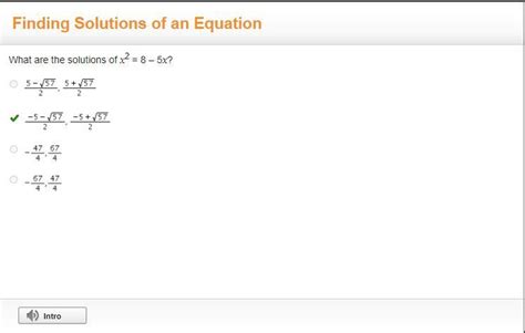 Which Are The Solutions Of X2 5x 8 Startfraction Negative 5 Minus