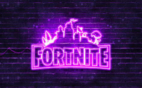 Download Wallpapers 4k Fortnite Logo Fortnite Battle Royale Violet Images
