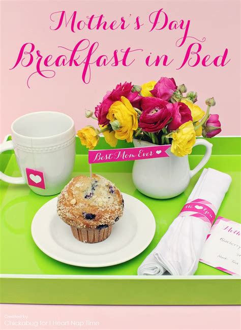 Mothers Day Labels Mothers Day Breakfast In Bed Printables Create