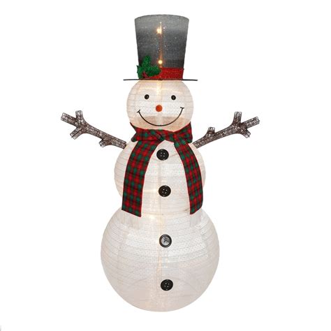 Holiday Living 233 Ft Freestanding Snowman Sculpture With Twinkling