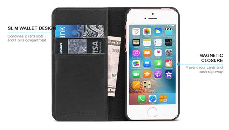 Shieldon Genuine Leather Iphone 5 Wallet Case