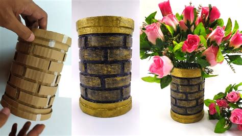 Cara Membuat Vase Bunga Dari Kardus Bekas Easy Flower Vase Ideas
