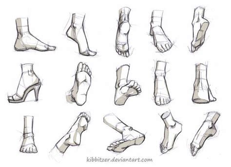 Feet Drawing Reference Guide Drawing Referenc