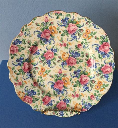 Vintage James Kent Chintz China Rosalynde Scalloped Salad Plate England