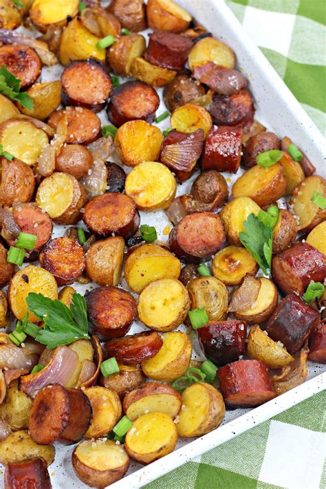 Oven Roasted Sausage And Potatoes Sweet Peas Kitchen