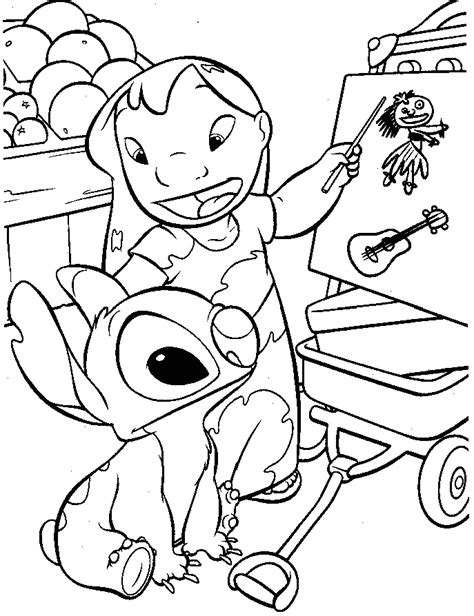 Lilo Stitch Animation Movies Free Printable Coloring Pages