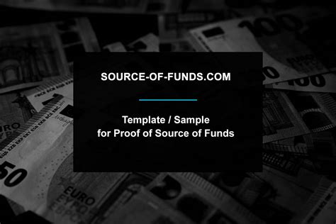 Template Proof Of Source Of Funds Source Of Funds