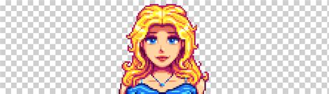 Blue Eyed Blonde Haired Woman Illustration Stardew Valley Haley Games