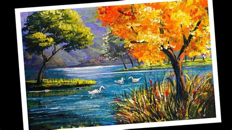 How To Paint A Beautiful Scenery Painting Nature Landscape Painting