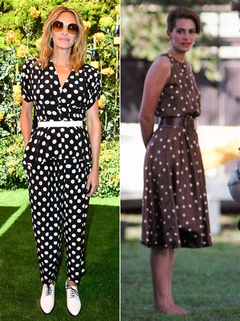 Julia Roberts Wears Polka Dot Dress At Polo Event