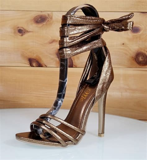 so me zenny bronze wrap around strap 4 5 high heel shoe bronze heels shoe lover high heel shoes