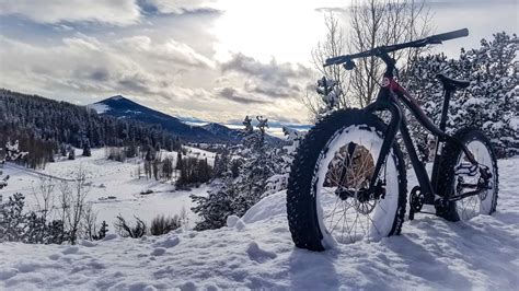 First Ride On The Fat Bike In The Snow Youtube