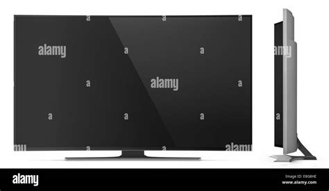 Uhd Smart Tv With Curved Screen On White Background Stock Photo Alamy