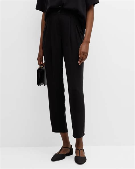 Eileen Fisher Womens Silk Pants Neiman Marcus
