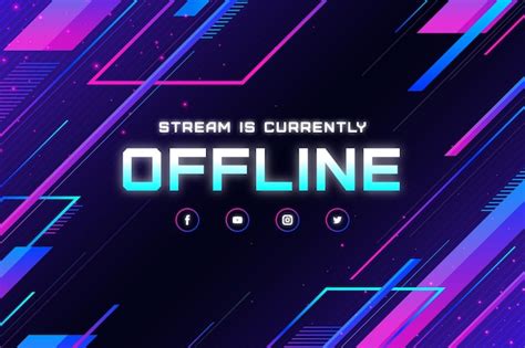 Free Vector Abstract Offline Twitch Banner