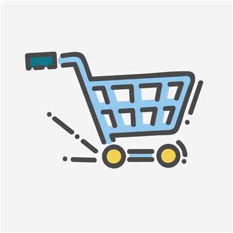 Cartoon Shopping Cart Images Pushing Groceries Zakupy Winkelwagentje