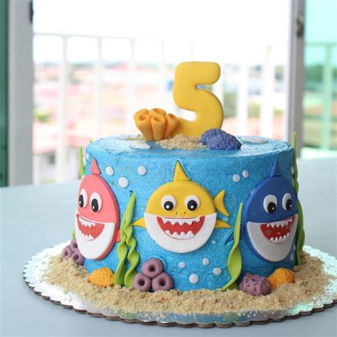 Baby Shark 3rd Birthday Cake