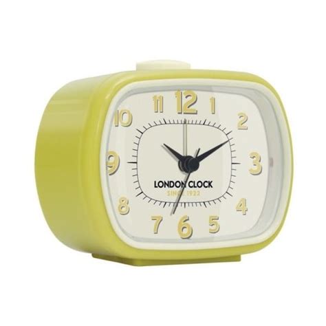 Hillier Jewellers London Clock Yellow Retro Sweeping Alarm Clock