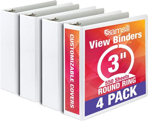 Buy Samsill Economy 3 Ring Binder Organizer 3 Inch Round Ring Binder