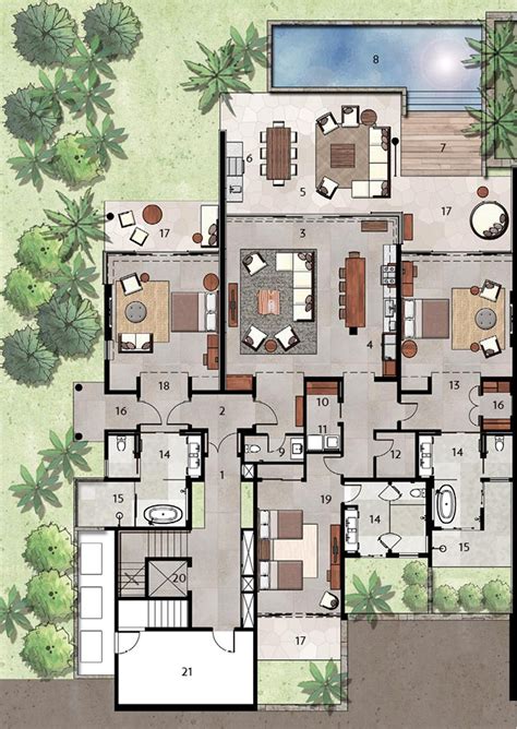 Simple Luxury Villa Plan Placement Jhmrad
