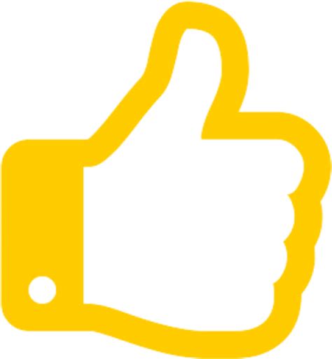 Download High Quality Thumbs Up Transparent Yellow Transparent Png