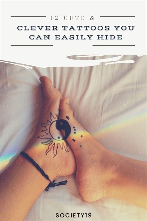 12 Cute And Clever Tattoos You Can Easily Hide Society19 In 2020 Clever Tattoos Secret