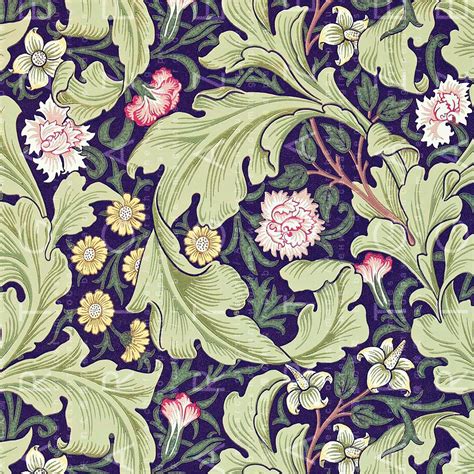 William Morris Floral Wallpaper Printable Art Colorful Etsy