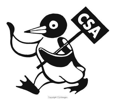 Penguin With Csa Sign T20447 Csa Images