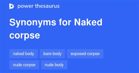 naked corpse synonyms 12 words and phrases for naked corpse