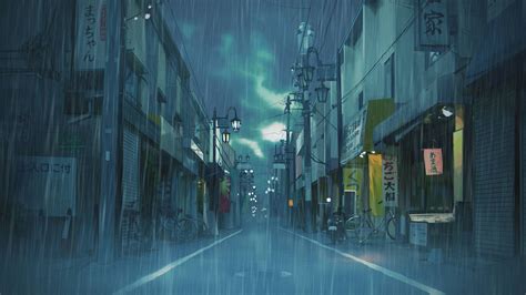 Anime Rainy City Night Anime Girl In A Taxi On A Rainy Night Wallpaper