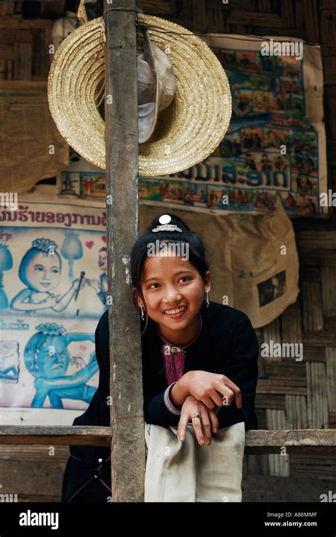 Lanten Girl Luang Nam Tha Province Northern Laos Stock Photo Alamy