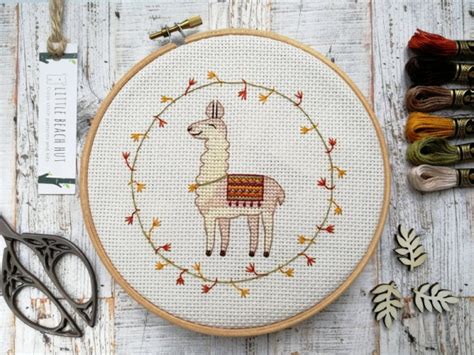 It's a pretty quick and easy procedure and you can embellish the project with buttons, trim, a bit of ribbon for a hanger. Cross stitch llama called Phillip - Needle Work
